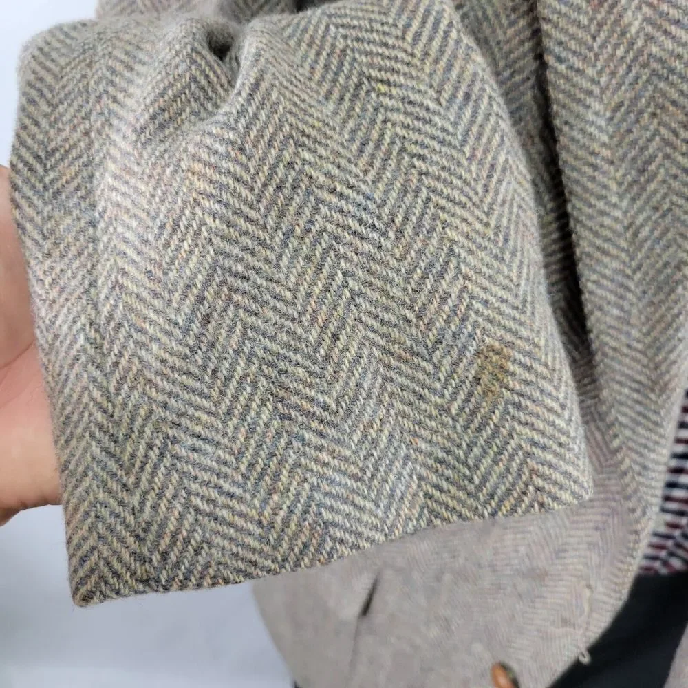 VTG Farah Men's Tweed‎ Sport Coat Blazer Two Button Herringbone Wool Size 42L